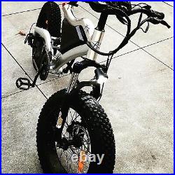 Full suspension 20 inch Fat Tire ebike BMX electric mountain bike 500w 48v beach