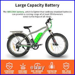 GLW S07-B/C/D 750W Electric Bicycle 48V/13A LiBattery 26 FatTire Rear Rack Ebike