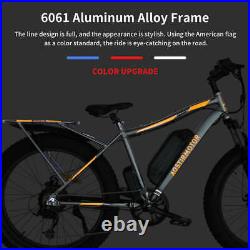 GLW S07-B/C/D 750W Electric Bicycle 48V/13A LiBattery 26 FatTire Rear Rack Ebike
