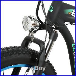 Hammer Electric Fat Bike withUSB Beach Snow Bicycle E-bike 48V 1000W Grey/Blue