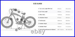Hammer Fat Tire Electric Bike Beach Snow Bicycle Ebike 48V 1000W Black/Orange