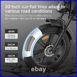 Happyrun Tank Electric Bike 20 4.0 Fat Tire Bicycle 750W Motor 48V 18AH Ebike