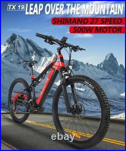 Heda Electric Bicycle Ebike 27.5'' Mountain Bike 750W Peak Bafang Motor 27 Speed
