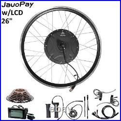 JAUOPAY 26 Rear Wheel Electric Bicycle Hub Motor Conversion Kit 48V 1500W EBike