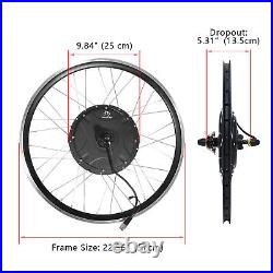 JAUOPAY 26 Rear Wheel Electric Bicycle Hub Motor Conversion Kit 48V 1500W EBike