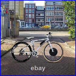 JAUOPAY Electric Bicycle Conversion Kit 48V1500W 26 Front Hub Motor Wheel EBIKE