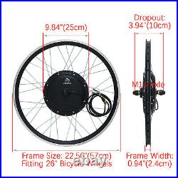 JauoPay 36V 500W Electric Bicycle Conversion Kit 26 EBike Front Hub Motor Wheel