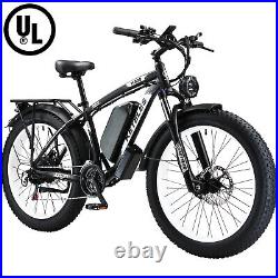 Keteles 26 FatTire 1000W 48V E-Bike 17.5Ah Mountain Bicycle 21Speed for Adult