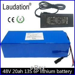 Laudation 48V 20AH Li-ion Battery Volt Rechargeable Bicycle 750W E Bike Electric