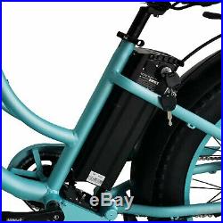 MaxFoot MF-17 P Electric Bicycle 750W 26 Step-thru Cruiser Commuter E-Bike Cyan