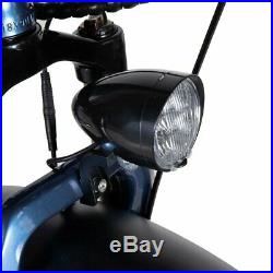 MaxFoot MF-18 P Electric Bicycle Bike 750W 26 Fat Tire Beach Cruiser eBike Blue