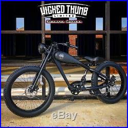 McQueen 750W E-Bike Beach Cruiser Electric Bicycle Rat Rod Bike 48V Cafe Racer