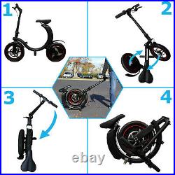 Mighty Max Folding Electric Bike Lightweight Electric Bicycle, Ebike with Quick