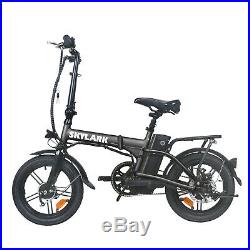 NAKTO 16'' Folding Electric Bike 250W Ebike 36V 10Ah Collapsible Moped Bicycle