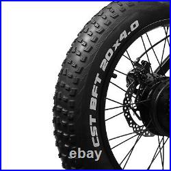 NAKTO 20 Fat Tire Electric Bike 300W Montain E-Bike 48A 8Ah Li-Battery 6 Speeds