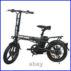 NAKTO 250W Folding Electric Bike 16'' 36V 10Ah Battery 15/Mph Collapsible E-Bike