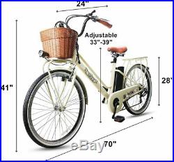NAKTO Adult Electric Bicycles 26 Electric Bikes for 250W 36V12Ah Ebikes