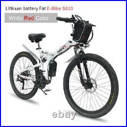 NEW Ebike 26 1000W Electric Bike Mountain Bicycle 48V/13Ah Snow Fat Tire E-bike