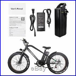 New NAKTO 26 500W Electric Bike Fat Tire Mountain eBike 48V 12A Lithium Battery