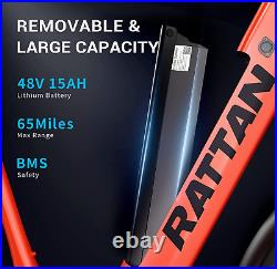 Rattan Pathfinder 65+ Miles Range, 15AH Battery Fat Tire EBike 8 speed Shimano