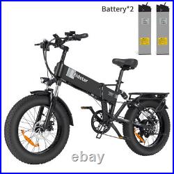 Ridstar 1000W 20''Fat Tire MTB Beach eBike Folding Electric Bicycle Two Battery