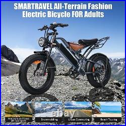 SMARTRAVEL ELECTRIC BIKE for Adults 1200W 17.5Ah 28+MPH Shimano 7 Speed Grey