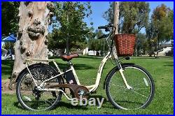 SOHOO 36V350W10AH 26 Electric Bicycle City E-Bike Mountain Bike (Color Cream)