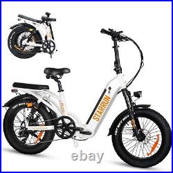 STARRUN Folding Electric Bike 1200W Full Suspension Fat Tire E Bicycle for Adult