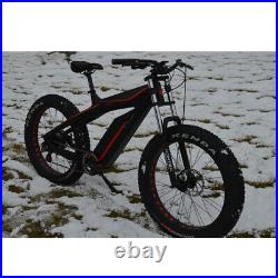Samedi 750W Carbon Fiber Fat E Bike 26 inch Electric Cruiser Bicycle 50kmh