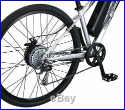 Schwinn Mens 700c Sycamore Electric Bicycle 350-Watt Small Frame E-Bike-Silver