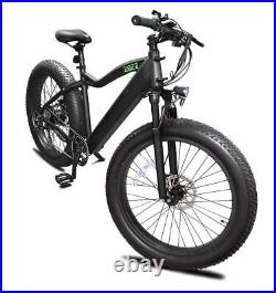 SteeL-E 26 Fat Tire Electric Bicycle 750W 48V Bike Mountain Beach City eBike