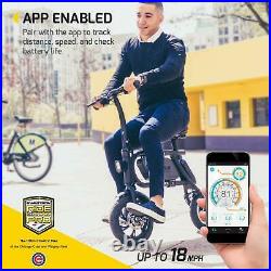 SwagCycle Pro Folding Pedal-Free Electric Scooter Bike E Bike App Enabled 18 mph