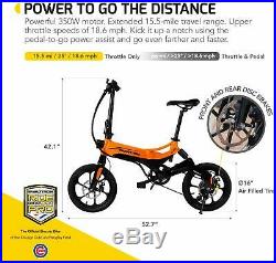 Swagtron EB7 Plus Folding Electric Bike with Removable Battery Pedal-Assist eBike