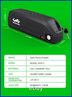 UPP 52V 48V 36V Lithium Ion Ebike Battery Hailong 1000W Electric Bicycle Battery