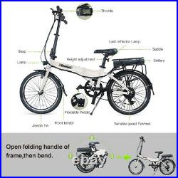 USED 20 Inch Foldable Electric Bike MTB 250W 25KM/H Up to 31Miles Moped eBike