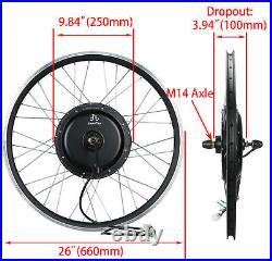 Used 26 Front Wheel Electric Bicycle Hub Motor Conversion Kit 36V 750W Ebike