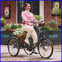 VIRIBUS 250W 24 Electric Adult Tricycle 3-Wheel Bicycle Ebike Trike 36V Battery