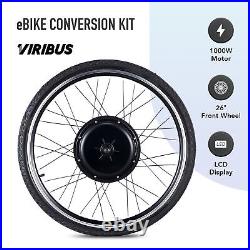 VIRIBUS eBike Conversion Kit 26 Front Wheel 48V 1000W Hub Motor Electric Bike