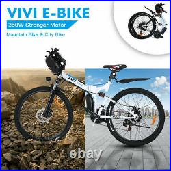 VIVI 26'' 350W Electric Bike Folding Mountain Bicycle Ebike 21Speed 36V fn02