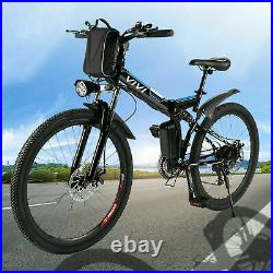 VIVI 26'' 350W Electric Bike Folding Mountain Bicycle Ebike 21Speed 36V hu08