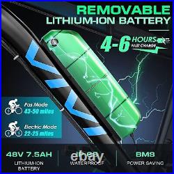 VIVI 26 500W Electric Bike Mountain Bicycle EBike 21Speed MTB withCruise Control&