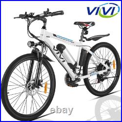 VIVI 26 Electric Bike 500W 48V Mountain Bicycle 21 Speed Commuter 22MPH E-Bike