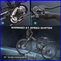 VIVI© 26''Electric Bike 500W 48V Mountain Bicycle SHIMANO 21Speed Adults eBike++