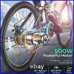 VIVI 26'' Electric Bike Mountain Bicycle Adults 500With48V Folding EBike E