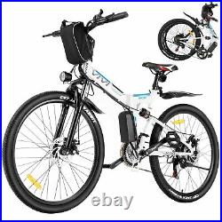 VIVI 350W Folding Electric Bike Mountain Bike 26'' Electric Bicycle Ebike 20MPH