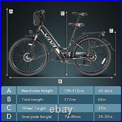 VIVI Electric Bike 26'' Commuting Bicycle 500W 48V Low Step Thru Cruiser eBike