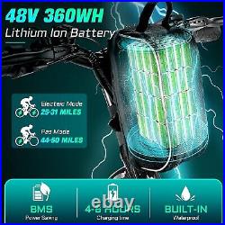 VIVI Electric Bike 26'' Commuting Bicycle 500W 48V Low Step Thru Cruiser eBike