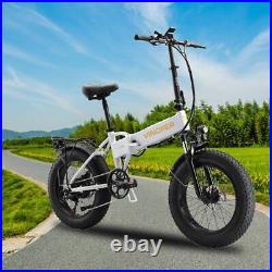 Vincfer 20 750W Peak Electric Folding Bicycle Fat Tire 28MPH eBike City Ebike