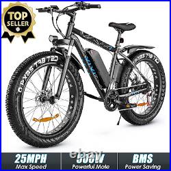 Vivi Electric Bike 48V Fat Tire Bicycle 26 inch 500W Mountain Beach City Ebike
