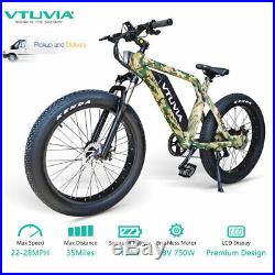 Vtuvia 26 Electric EBike 48V 750W 13AH 7Speeds Fish Beach City Mountain Bicycle